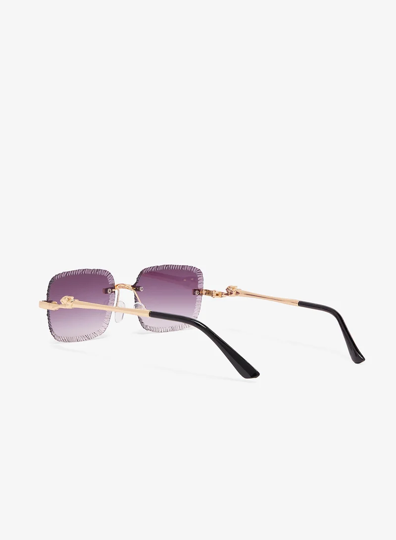 ايلا Rhinestone Embellished Square Sunglasses